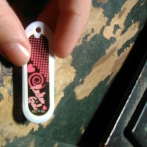 Cute pink mini skateboard